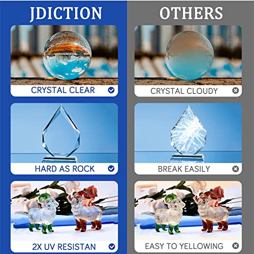 Jdiction Fast Curing Epoxy Resin, 4 Hours Demold Upgrade Formula, Fast Curing And Bubble Free Epoxy Resin, Crystal Clear Epoxy Resin Kit Self Leveling And Easy Mix For Art, Craft, Jewelry- 1Gallon #TOP2