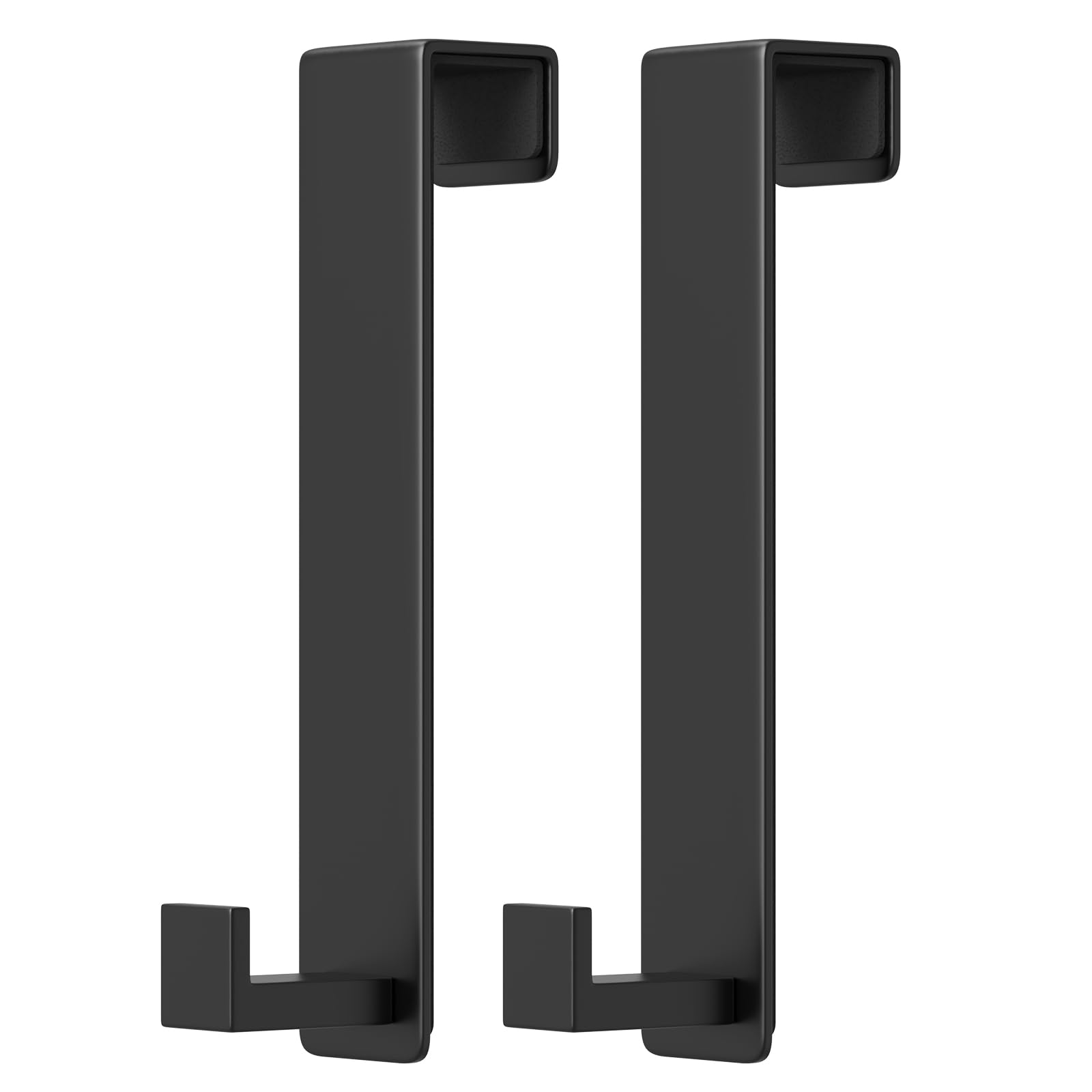 Photo 1 of PMMASTO 10 Inch Hooks for 1-3/4 Inch Doors, Black- 2 Pack, L Shape