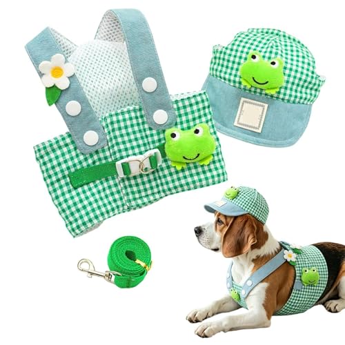 Hundegeschirr - Haustierbedarf mit Hut | Geschirrweste mit Trainingsseil-Set für Hunde - für kleine, mittlere und große Welpen Outdoor alltägliche Spaziergänge Outdoor