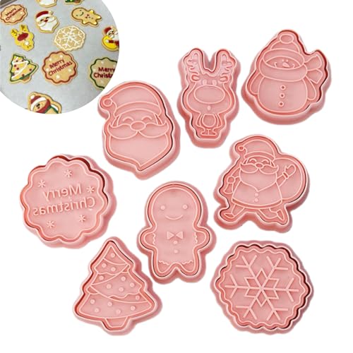 Yealoo 8 Pcs Emporte Pièces Noël,Moule Biscuit Forme Biscuit Noël