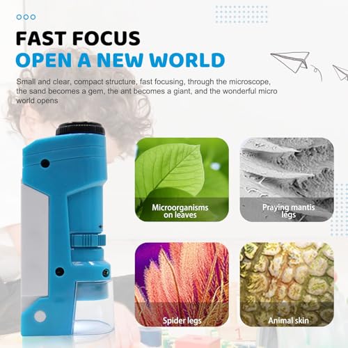 Pocket Microscope for Kids,Portable Handheld Science Educational Toys for Age 4+ Year Old Boys and Girls,50x Zoom,Interactive Learning,Nature Exploration Gift to Students Mini Stemscope with Light - Thumbnail 3