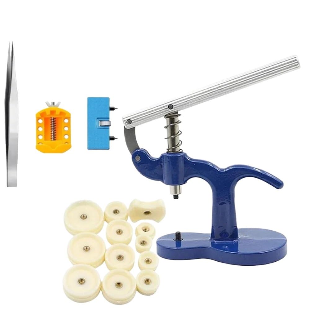 Uhrmacher-Gehäuseboden-Presswerkzeug-Set – rutschfeste Nylon-Einpressbacken, Gehäuseverschluss-Reparaturset (Set416pack)