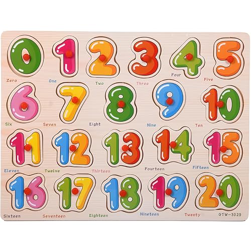 Wooden Number Puzzle for Toddlers 3+ Years Old – Montessori