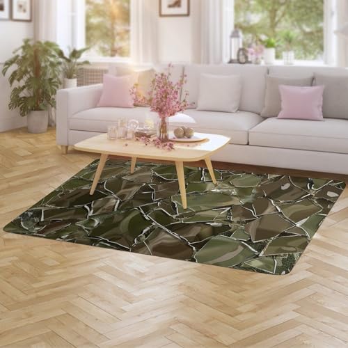 Tapis de sol absorbant et lavable vert olive 152x101 cm - 6