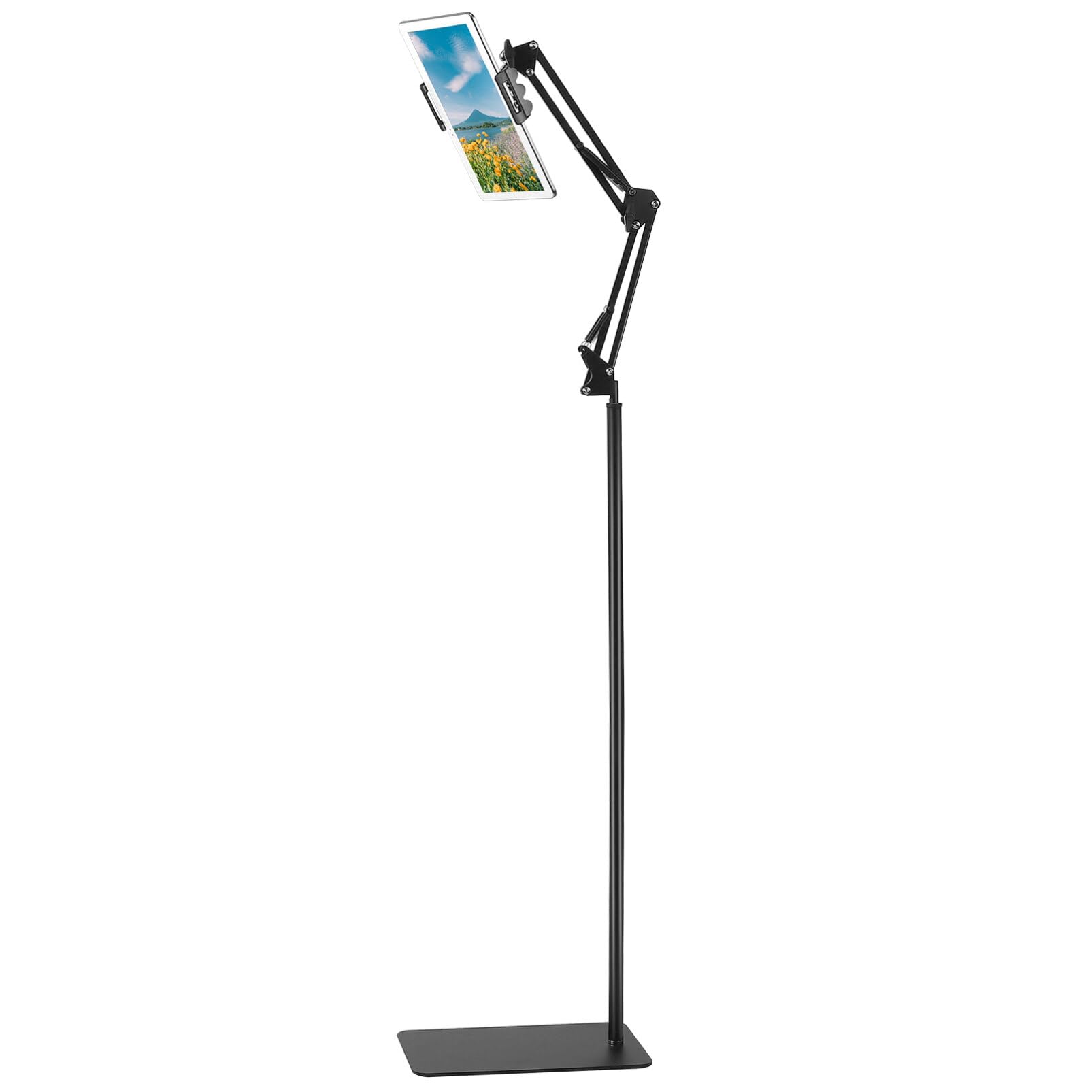jojofuny Soporte De Piso para Tableta Altura Ajustable Soporte para Tableta Soporte para Teléfono Soporte De Cama Superior Soporte para Teléfono Móvil Brazo Estirable Compatible con