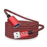 Cable Alargador USB 3.0: con un cable de nylon y un conector de aleación de aluminio, este cable extensión USB le brinda una textura elegante con una buena sensación al tacto y asegurar una vida extremadamente larga.
