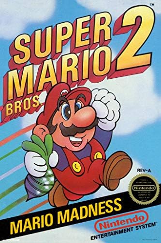 Pyramid America Laminated Super Mario Brothers 2 Video Game Gaming Poster Dry Erase Sign 12x18