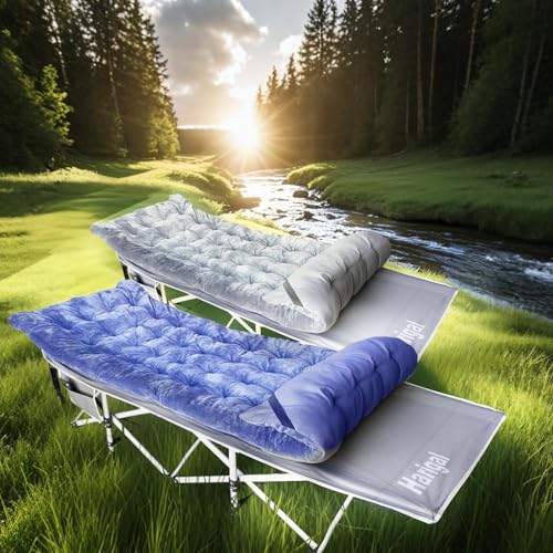 Camping Cot with Comfortable Mattress, 1 Pack Folding Camping Cots, Cots for Sleeping Camping Bed Heavy Duty Folding Cot with Carry Bag - Image 3