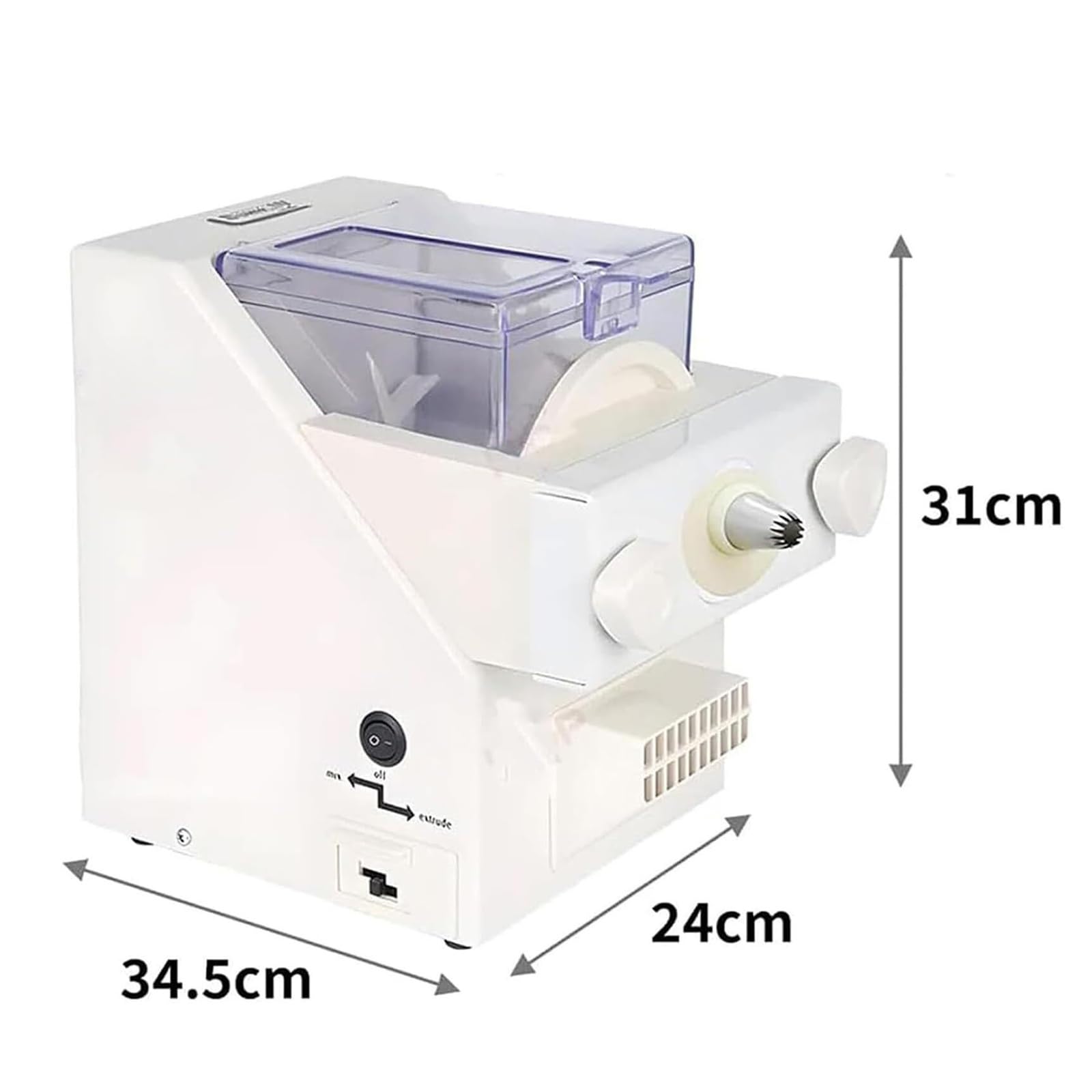 Pressa elettrica per biscotti, 180 W, con 8 ugelli e stampi, 50-60 giri/min, per biscotti e dessert fatti in casa, ideale per gli appassionati di cottura