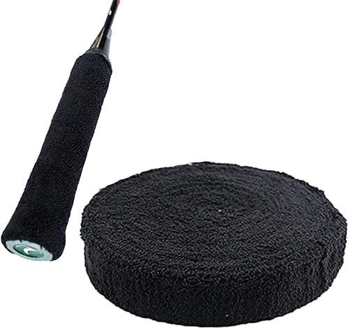 Cinta de agarre de raqueta de tenis de 16.4 pies, cinta absorbente para raquetas de bádminton, agarre antideslizante, rollo de cinta de toalla de
