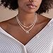 CHESKY Silver Necklace for Women, Trendy Layered Necklace Silver Paperclip Chain Necklaces Womens Rope Toggle Necklace Chunky Silver Necklaces Chains Dainty Silver Jewelry for Her