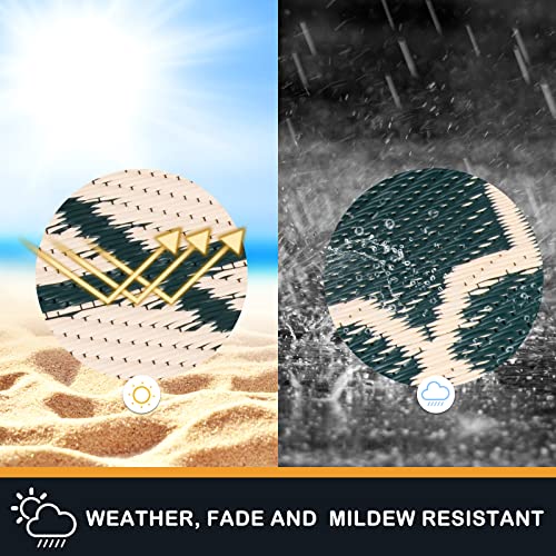 PURRUGS Reversible Mats Outdoor Rugs, Plastic Straw Rug, Weather Resistant Easy Clean Outdoor Modern Area Rugs for Outdoor Patio, Backyard Garden, Terrace, Deck, Beach, Picnic, Camping and RV Travel - Image 3