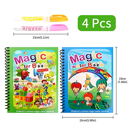 GLAITC Libri da colorare ad acqua Magic Water