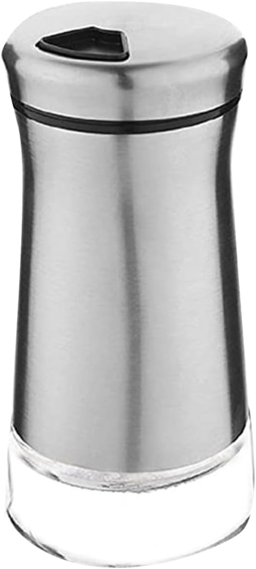 Stainless Steel Glass Pepper Shaker Bottle for Condiments Storage