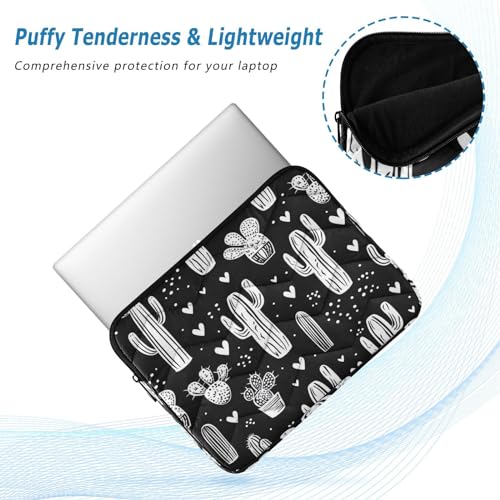 Funda para portátil 13-14 pulgadas impermeable con diseño cactus y corazones miniatura 5