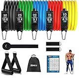 8 Best Exercise Resistance Bands in India: Easy Muscle Building 6 Hykes Unbreakable Resistance Bands Set (11Pcs) for Exercise,...