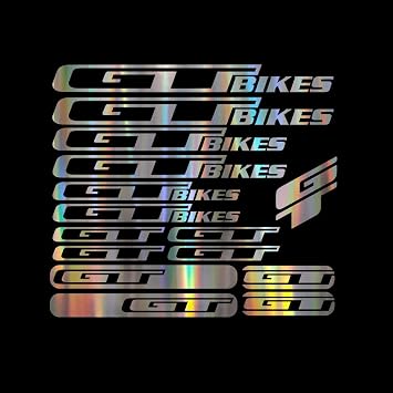 15pcs for GT BIKES Vinyl Decals Stickers Mountain Bike MTB Cycling Bmx Silver