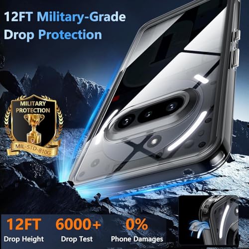 Image of ShieldTech Back Cover Case + Screen Protector for Nothing Phone 3a 5G | Transparent Mobile Phone Back Cover Case for Nothing Phone 3 a / 3a 5G | TPU Transparent Back Cover
