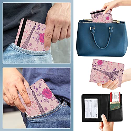 Pairs Pu Leather Passport And Vaccine Card Holder Combo Pink Passport Holder With Vaccine Card Slot Love Passport Cover Wallet Covid Card Protector Airplane Travel Essentials Vacation For Family #TOP3