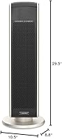 Vista 12 de Lasko Oscillating Digital Ceramic Tower Heater for Large Rooms, with Adjustable Thermostat, Timer and Remote Control, 29 Inches, 1500W, Black, 5586