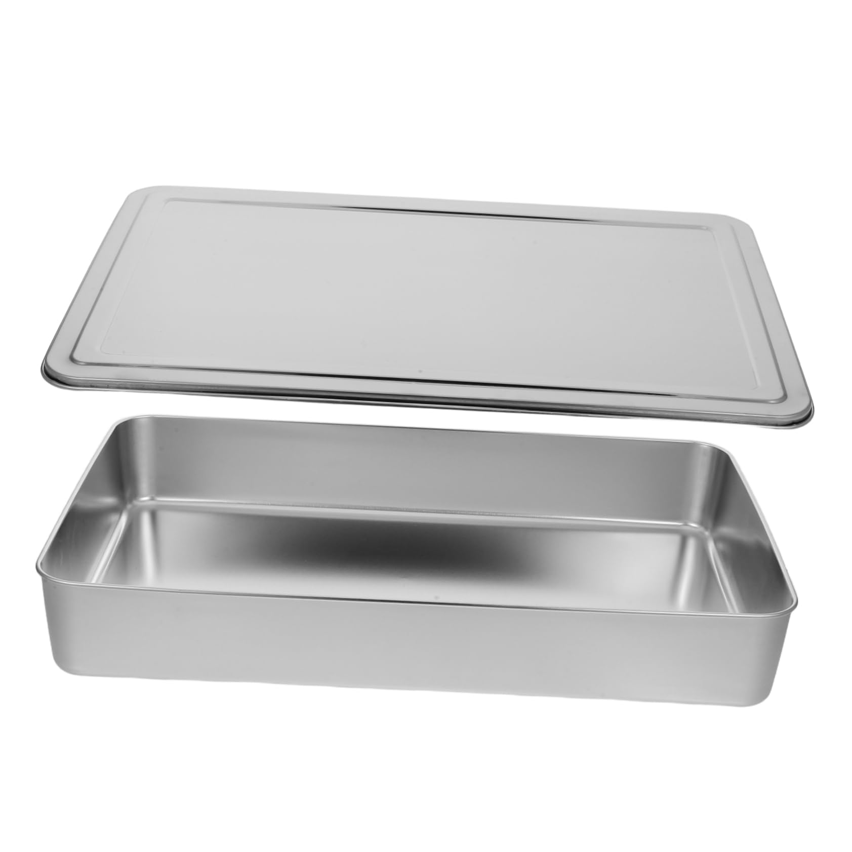 Alipis Moule à Pâtisserie Rectangulaire Avec Couvercle Acier Inoxydable Pour Brownies Gâteaux Et Plats Mijotés Convient Aux Fours