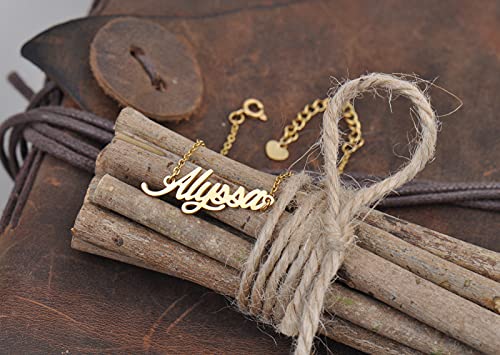 HUAN XUN Unique Letter Emma Name Bracelet Jewelry for Womens in Gold Silver4