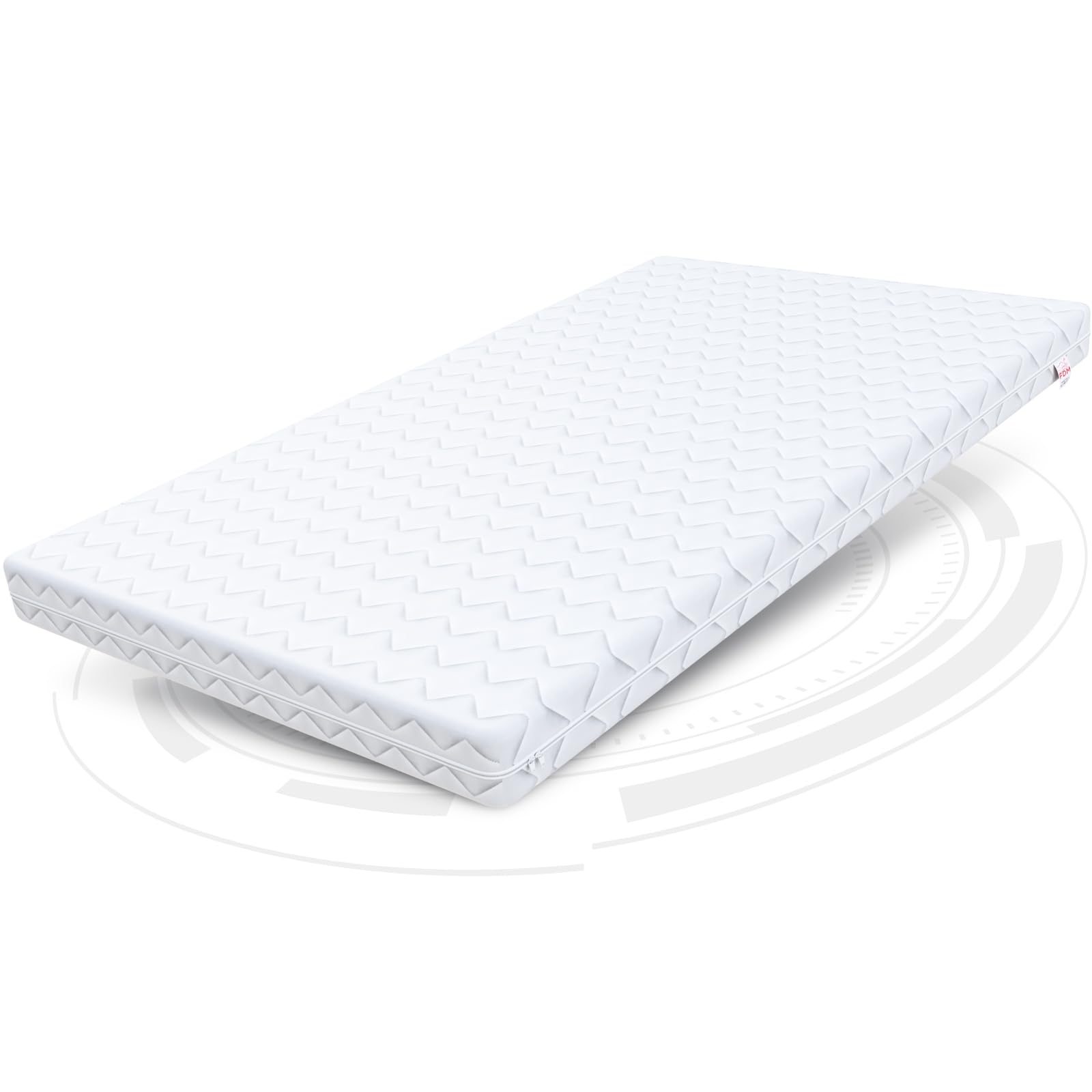 FDM BABYCOCOMAX Colchón, Espuma de Poliuretano, Blanco, 90 x 190 cm