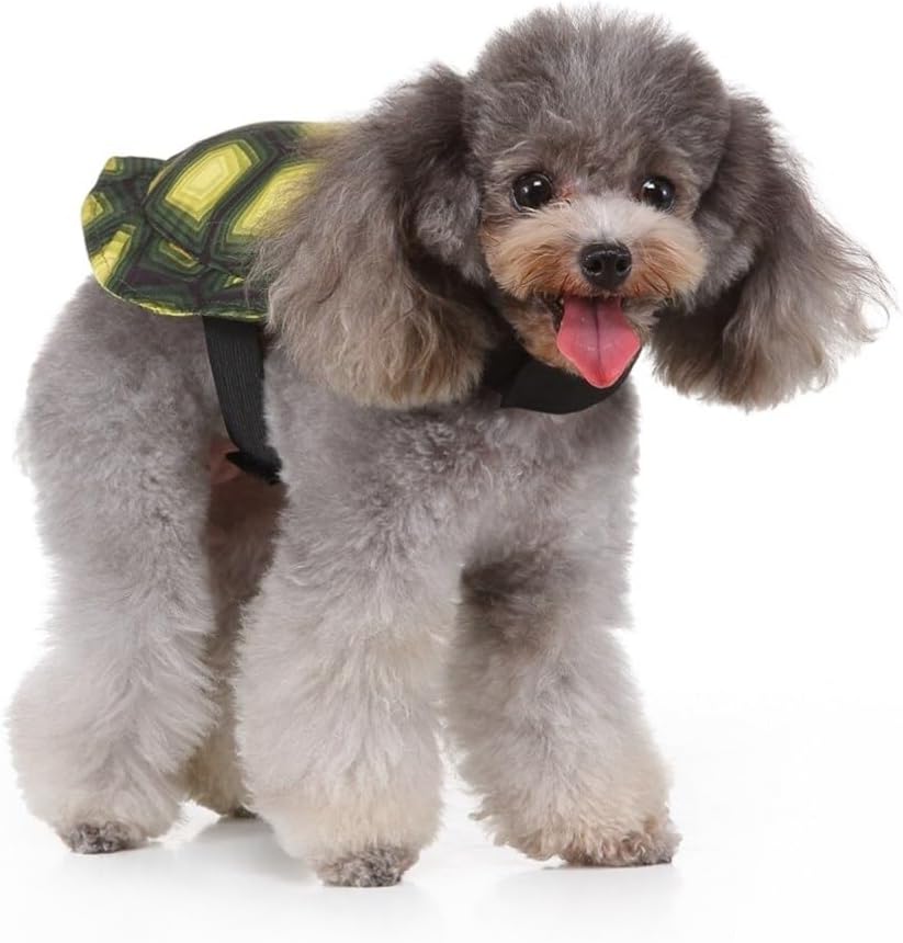 Ipetboom Dog Turtle Costume Small Dog Halloween Pet Clothes Creative Turtle Cosplay Outfit Lightweight Comfortable Puppy Apparel for Outdoor Walks and Party