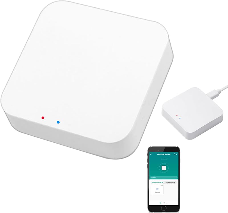 Smart Multi-Mode Gateway: ZigBee 3.0 & Bluetooth & Mesh Hub, App Remote Control, Intelligent Bridge Wireless Smart Home Gateway Voice Control via Alexa/Google Home (ONLY Support Tuya Smart Devices)