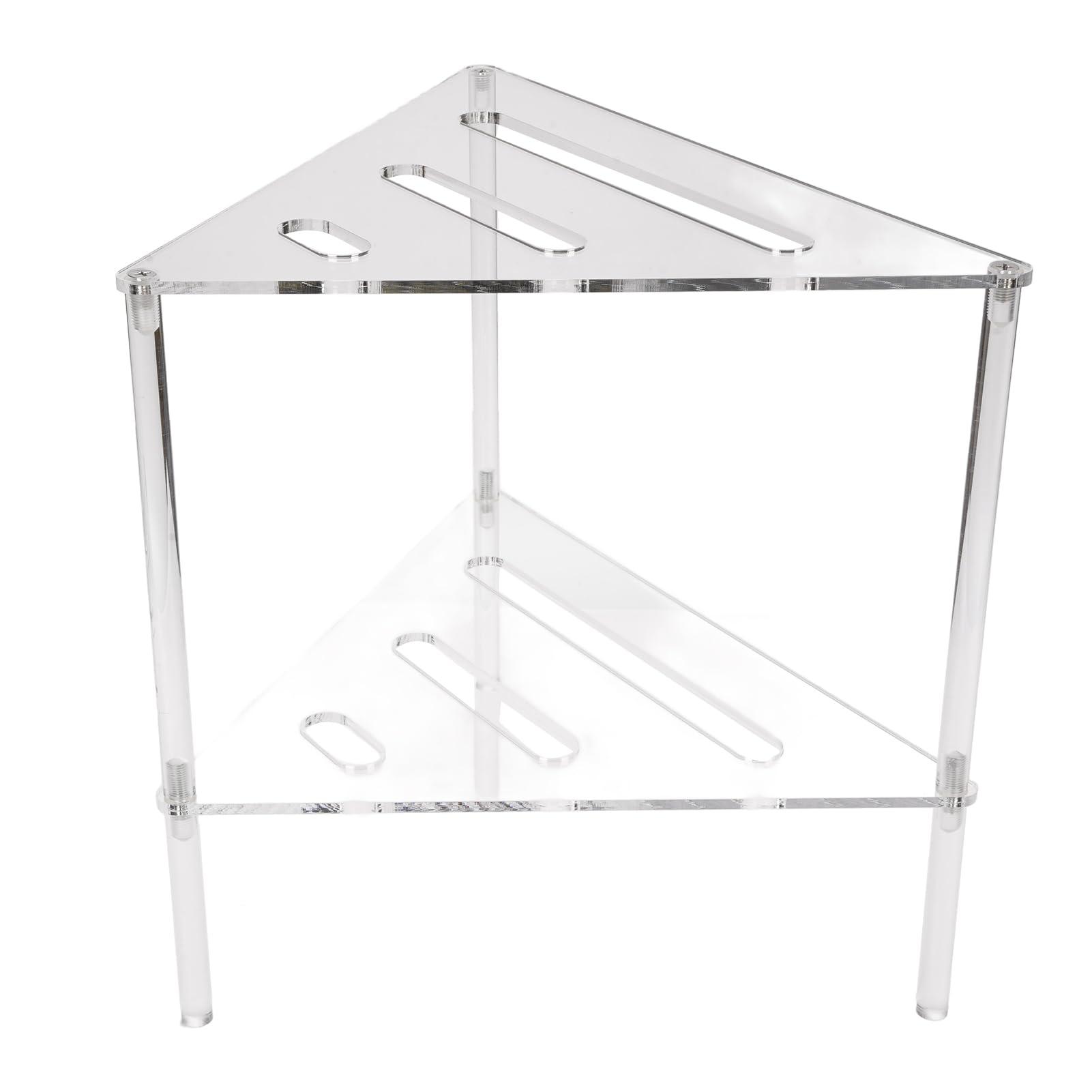 Acrylic Corner Shower Caddy 2 Tier Floor Standing Organizer for Bathroom Bedroom Kitchen Multifunctional Use
