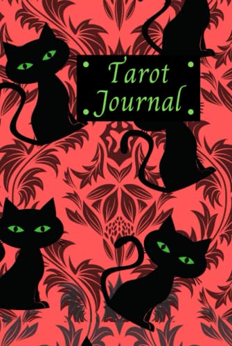 Lefthanded Edition- Tarot Journal with a cute pastel goth black cat pattern