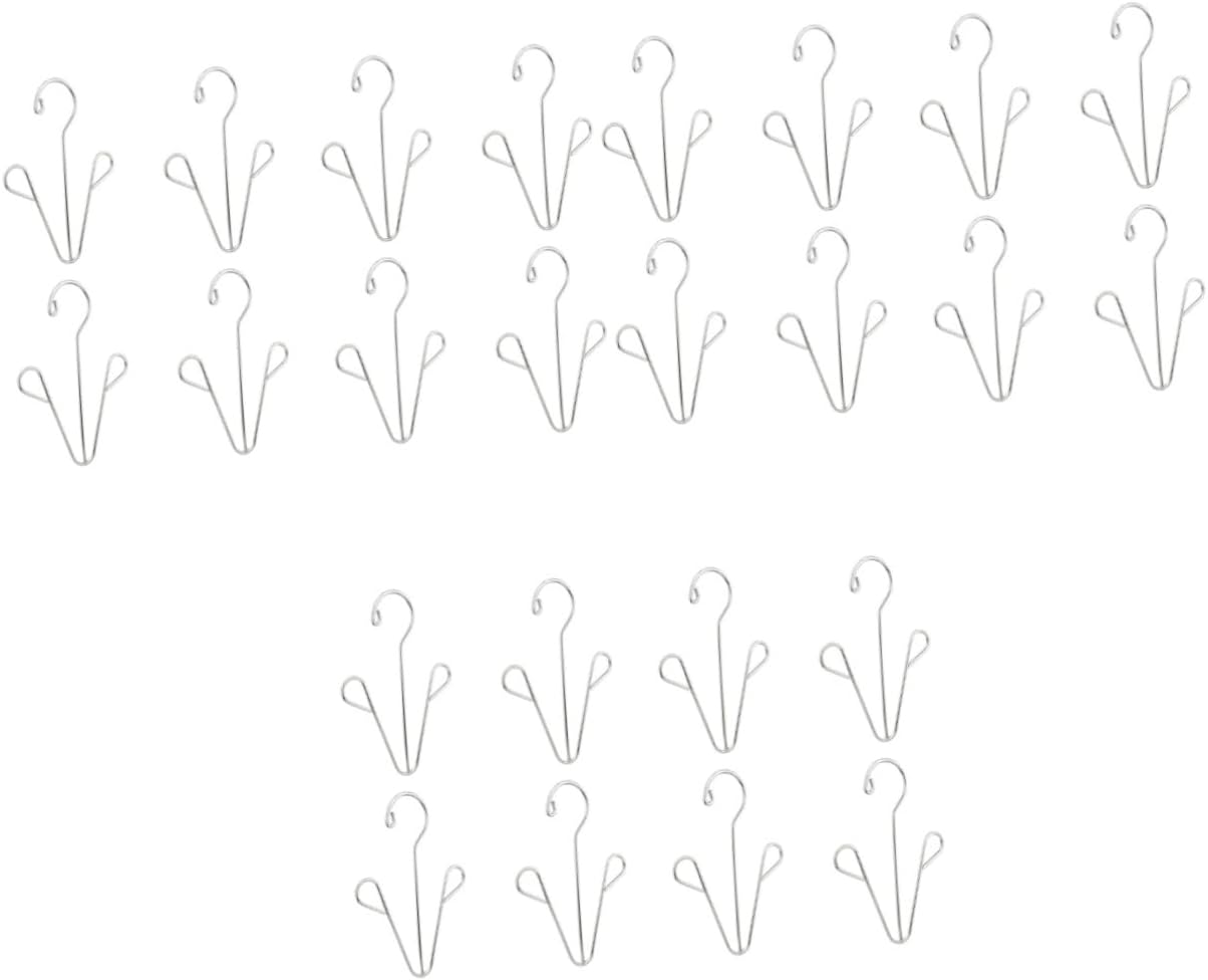 Alipis 24pcs Stainless Steel Shoes Drying Rack Hanger Hook Organizer for Boots and Sneakers Lightweight and Convenient Shoe Storage Silver