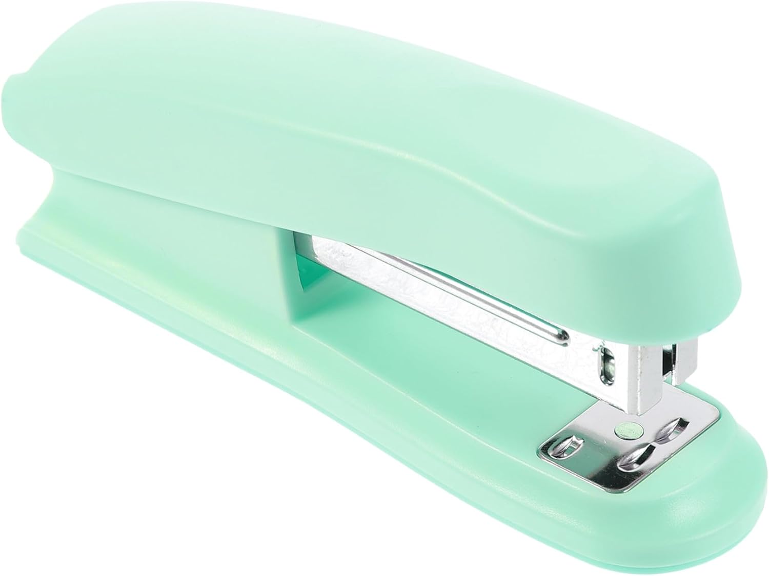 Portable Small Stapler Mint Green Compact Metal Office Gadget Smooth Binding for Desk Essentials Students and Teachers
