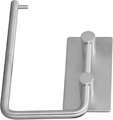 Miniatura 9 de Oumefar Soporte de papel autoadhesivo, soporte para toallas de papel, soporte para rollo de papel de fuerte adherencia para baño, baño, baño,