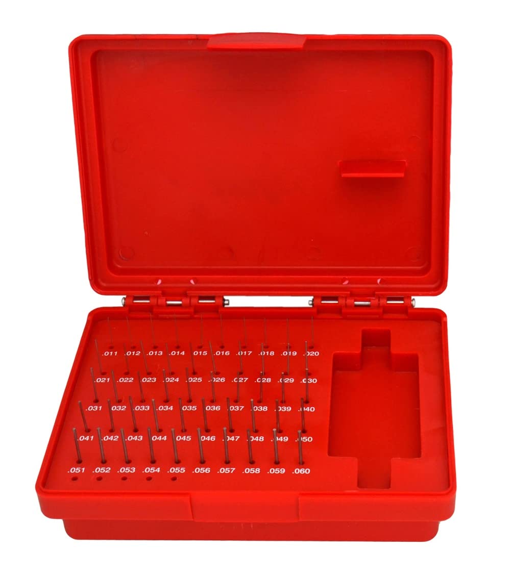 HHIP 4101-0010 (M0-) Pin Gage Set (0.011" - 0.060"), 50 Piece
