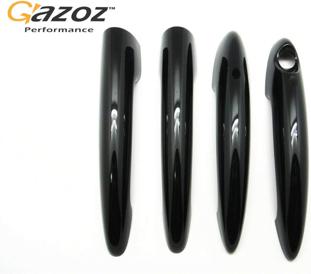 Black Glossy Keyless Door Handle Cover Compatible with Mini Cooper Clubman R55 Wagon 07-14