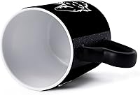 Vista 4 de Taza de café de pastor alemán negro, taza de té de cerámica que cambia de color, tazas de té para regalos de oficina y hogar