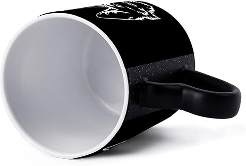 Miniatura 4 de Taza de café de pastor alemán negro, taza de té de cerámica que cambia de color, tazas de té para regalos de oficina y hogar