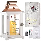 Memorial Lantern, Sympathy Gifts for Loss of Mom/Loved One, Bereavement Gifts, in Memory of Loved One Lantern,Celebration of Life, Memorial Gifts, Funeral Lantern,Dad You Left me Beautiful Memories