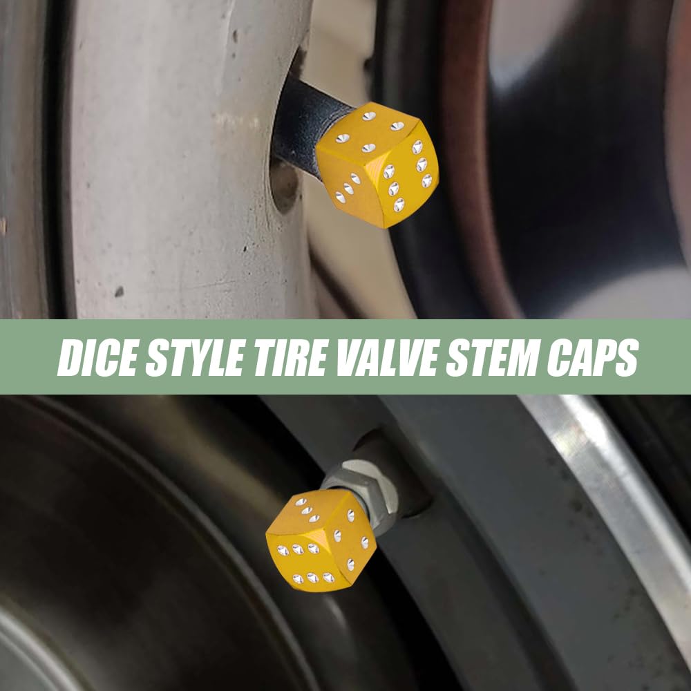 Tire Valve Stem Caps - 4 Pack Anti-Corrosion Premium Curacao