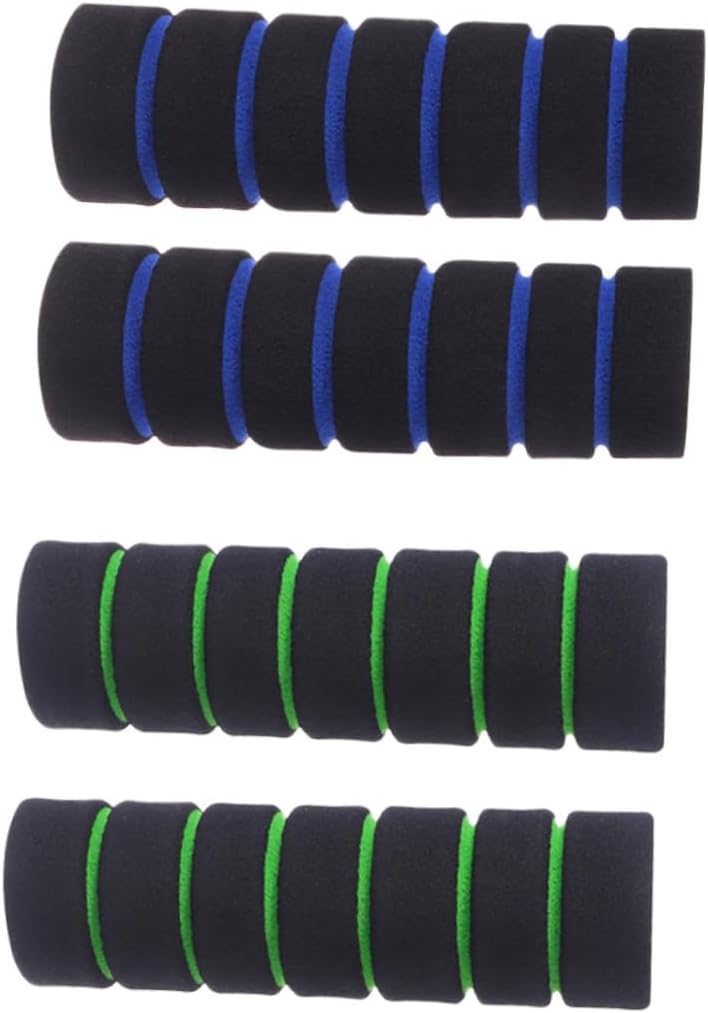 12 Pairs Bike Handlebar Covers Sponge Grips Anti-Slip Ends for Mountain Bicycle Fitness Equipment Green Blue Cushion for Enhanced Safety and Comfort