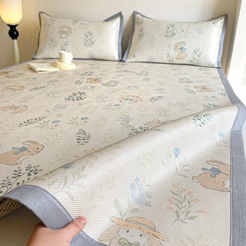 Esterilla de cama refrescante de ratán PE para colchón Queen de 59x79in refrescante 2