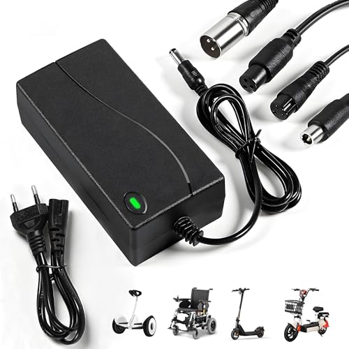 Caricabatterie Monopattino Elettrico 42V 2A Universale (5 Connettori) – Alimentatore per Xiaomi, Ninebot Segway, Wispeed, UrbanGlide – Caricatore Batteria 36V per Hoverboard & Bici Elettrica