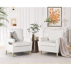 Tyboatleaccentchairssetof2modernfabriclivingroomarmchairsfurrycozyupholsteredmidcenturychairswsidepocketclubreadingloungingsidearmchairforofficebedroomcreamwhite Urban Country Home Decor Tyboatle accent chairs set of 2 modern fabric living room arm chairs furry cozy upholstered mid century chairs wside pocket club reading lounging side armchair for office bedroom cream white urban country home decor