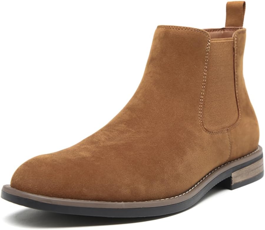 DECARSDZ Men's Chelsea Boots Casual Classic Comfy Slip-On Suede Chukka Mens Ankle Boot