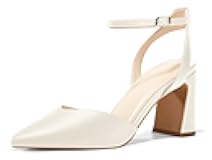 Womens Closed Toe Heels Chunky Block Heel Ankle Strap Pumps Slingback Heeled Sandals