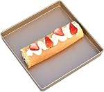 Biscuit antiadhésif, Bakeware four, Moules de cuisson professionnelle, Idéal pour faire des rouleaux suisses Flapjacks pâtisseries Griller ou rôtir,Champagne Or