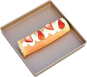 Non-stick Biscuit Bakeware, Oven Bakeware, Professional Baking Molds, Ideal For Making Swiss Rolls Flapjacks Pastries Grilling Or Roasting，Champagne Gold
