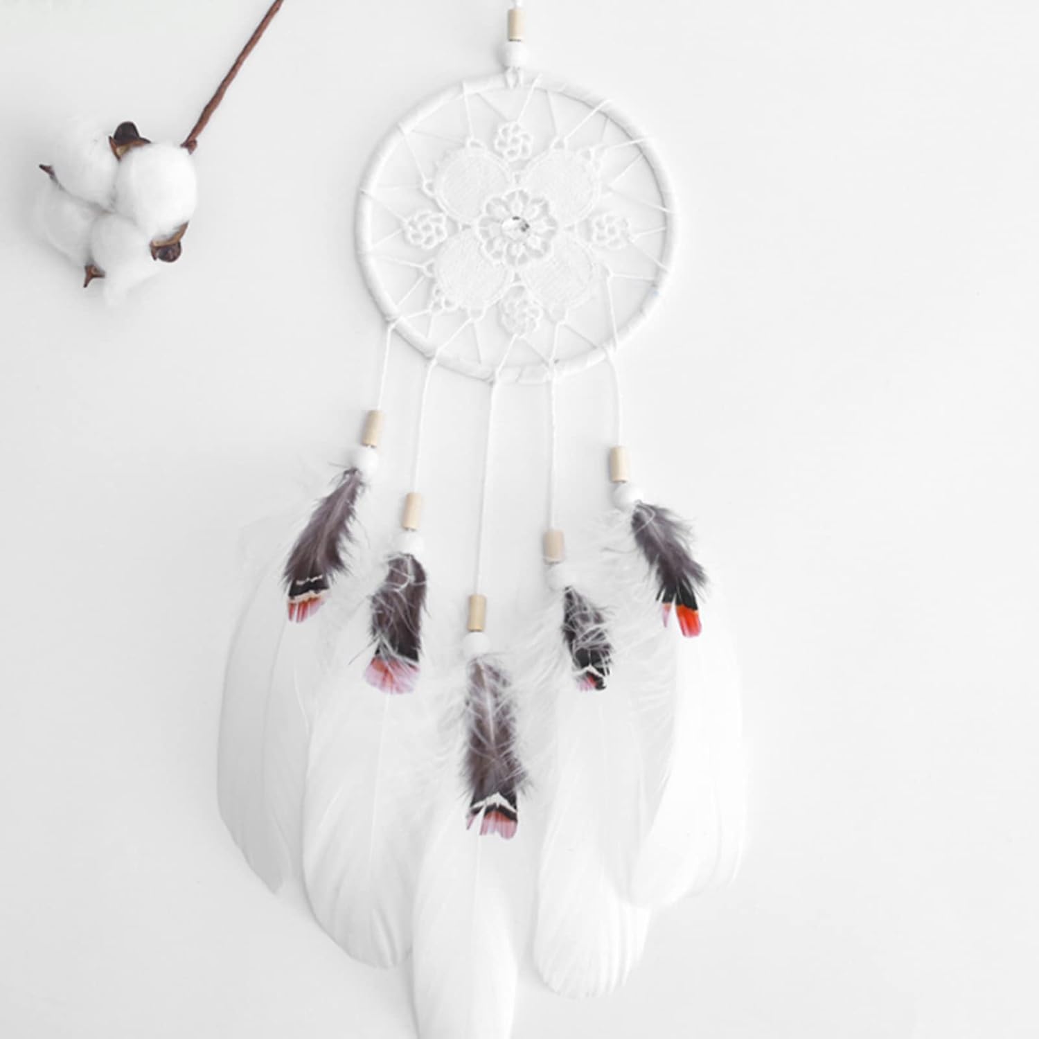 Bohemian Wall Hanging Decorations Elegant Catcher Feathers Hanging Decorations Dream Catcher Wall Decor Kids Room Catcher Wall Vintage Catcher Handmade Modern Catchers Bedroom Wall-E L16xh60cm