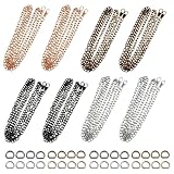 Rainway 8 unidades de cadena de 120 cm con 16 anillos en D de metal, cadena de...